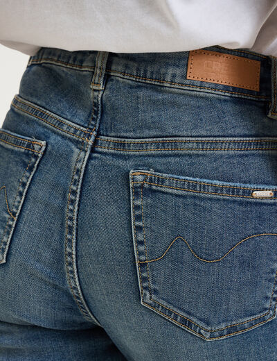 Jeans flare 5 poches denim dirty femme
