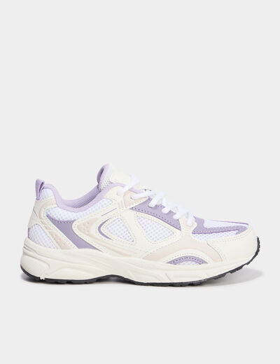 Baskets running m&eacute;moire de forme confort blanc fille