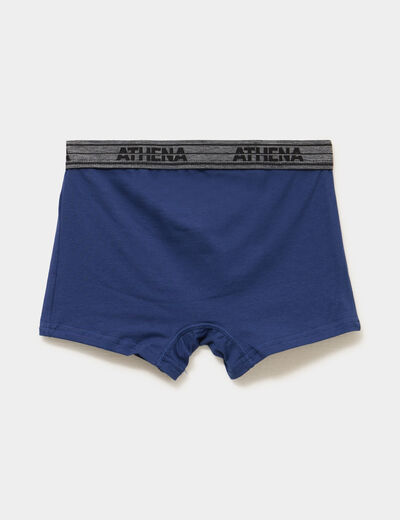 Lot 4 boxers coton stretch Athena bleu homme