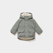 Parka &agrave; capuche doubl&eacute;e imperm&eacute;able vert kaki b&eacute;b&eacute; gar&ccedil;on