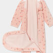 Dors-bien manches longues boutonn&eacute; rose poudr&eacute;e b&eacute;b&eacute; fille