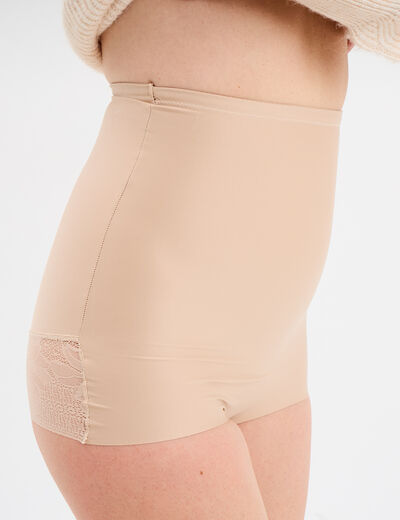 Culotte haute gainant beige femme