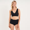 Soutien-gorge brassi&egrave;re microfibre noir femme