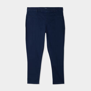 jegging avec passants taille haute denim blue black femmegt Jegging avec passants taille haute denim blue black femme grande taille