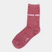 Chaussettes &agrave; fils m&eacute;tallis&eacute;s mi-hautes rouge femme