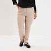 Pantalon straight taille haute Modavista sable femme grande taille