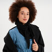 &Eacute;charpe triangulaire en maille douce noir femme