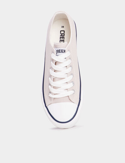 Tennis en toile à lacets Creeks gris clair femme
