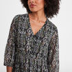 Robe longue évasée manches 3/4 Liberto noir femme