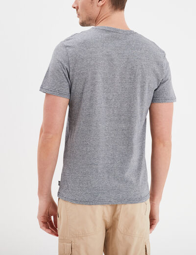 T-shirt col rond manches courtes Creeks bleu marine homme