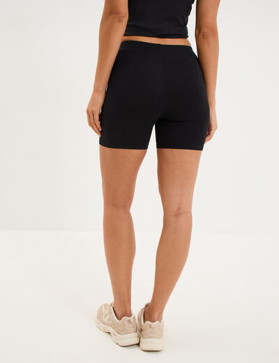 Short cycliste coton majoritaire noir femme