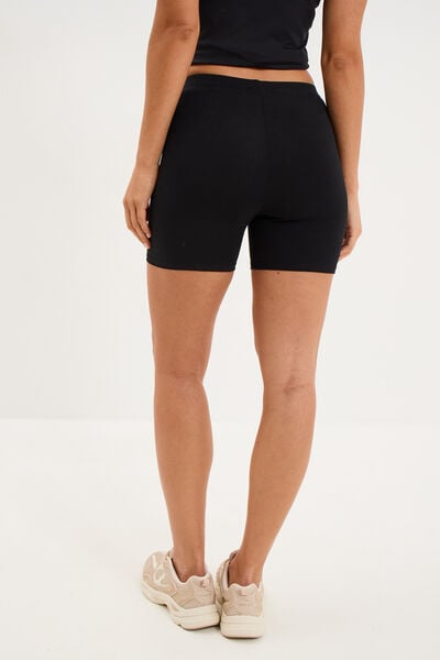 Short cycliste coton majoritaire noir femme