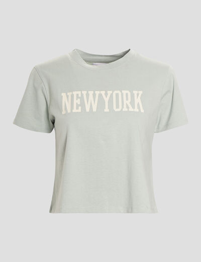 T-shirt manches courtes vert femme