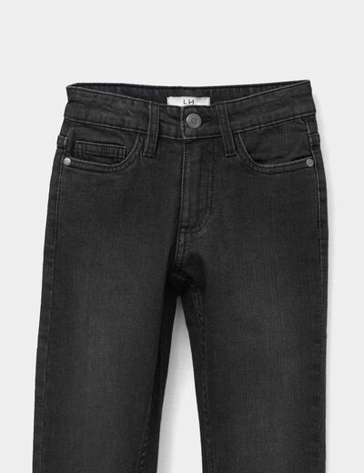 Jeans slim 5 poches denim noir garçon