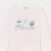 Ensemble pyjama pantalon t-shirt coton rose poudrée fille