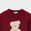 Pull col rond manches longues bordeaux fille