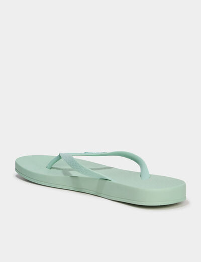 Tongs vert pastel femme