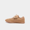 Tennis su&eacute;dine languettes amovibles marron femme