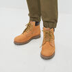 Bottines plates en cuir jaune homme