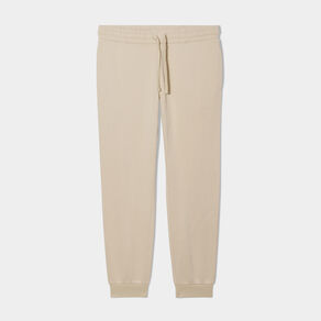 Pantalon jogging droit molleton beige homme