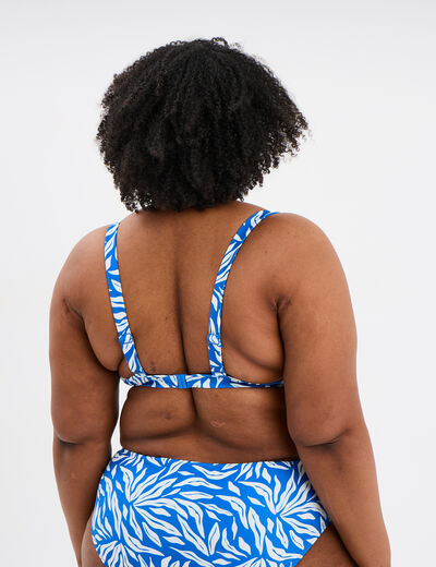 Haut de maillot de bain triangle bleu femme grande taille