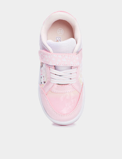 Tennis basses lumineuses pailletées Gaby rose fille