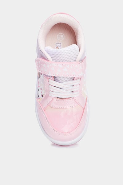 Tennis basses lumineuses paillet&eacute;es Gaby rose fille