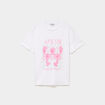 T-shirt col rond manches courtes coton blanc femme