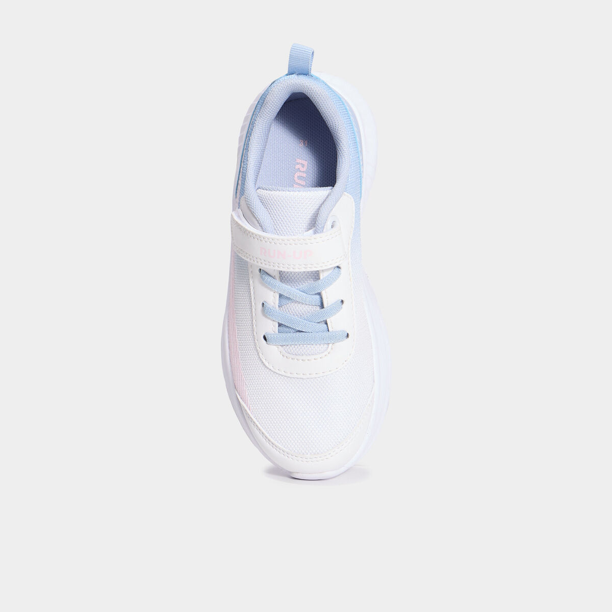 Baskets running à scratchs blanc fille