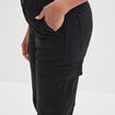 Pantalon cargo droit noir femme