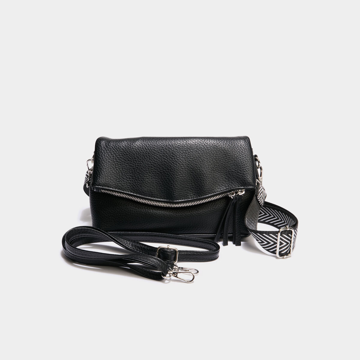 Sac avec bandoulière amovible noir femme