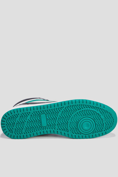 Baskets montantes à lacets multicolore homme
