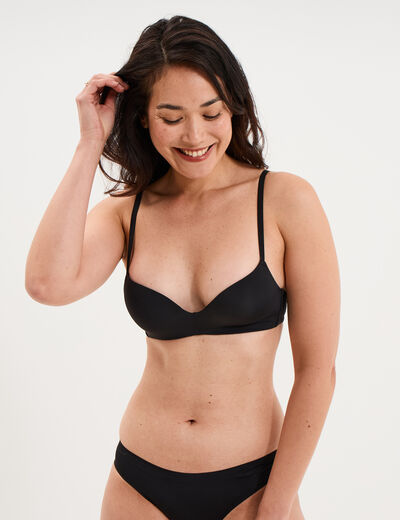 Soutien-gorge push-up triangle noir femme