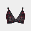 Soutien-gorge emboîtant dentelle rose framboise femme grande taille