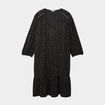 Robe évasée manches 3/4 noir femme grande taille