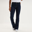 Jeans flare 5 poches denim brut femme