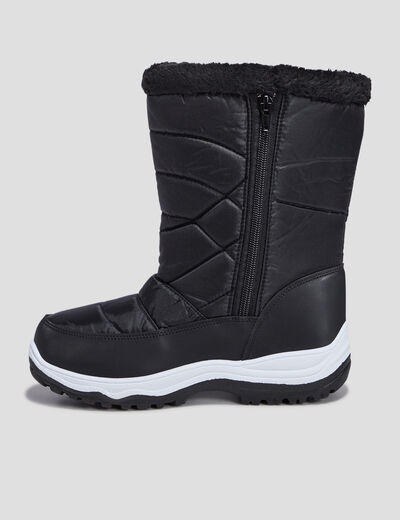 Bottes de neige fourrées noir femme