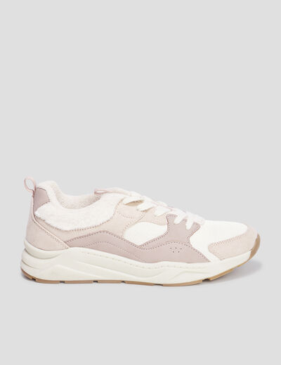 Baskets running fausse fourrure Creeks multicolore femme