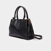 Sac &agrave; main bandouli&egrave;re amovible 3 poches noir femme