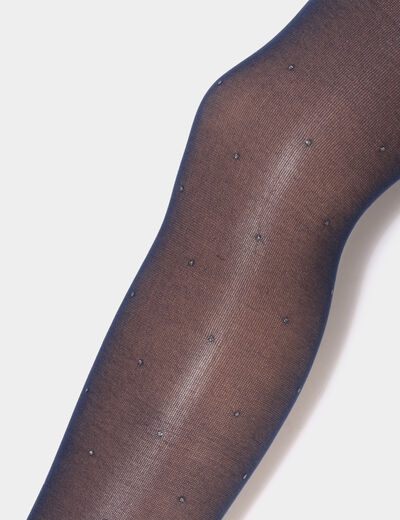 Lot 2 collants 40D bleu marine fille