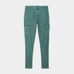 Pantalon cargo skinny 7/8ème Liberto vert foncé femme