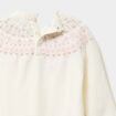 Ensemble robe-pull et collants blanc b&eacute;b&eacute; fille
