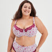 Soutien-gorge emboitant microfibre beige femme grande taille