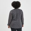 Blouse fils métallisés manches longues noir femme grande taille