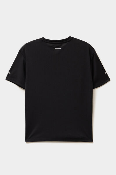 T-shirt oversize manches courtes noir gar&ccedil;on