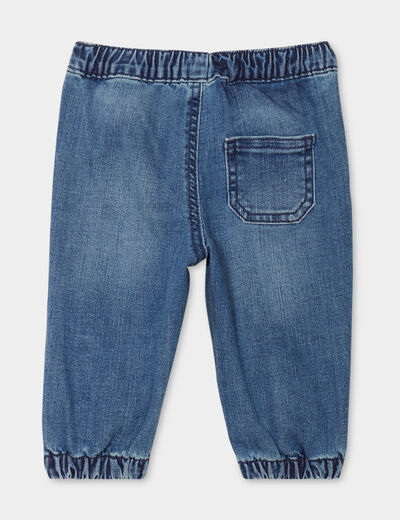 Jeans jogger bas élastiqué coton denim stone bébé garçon