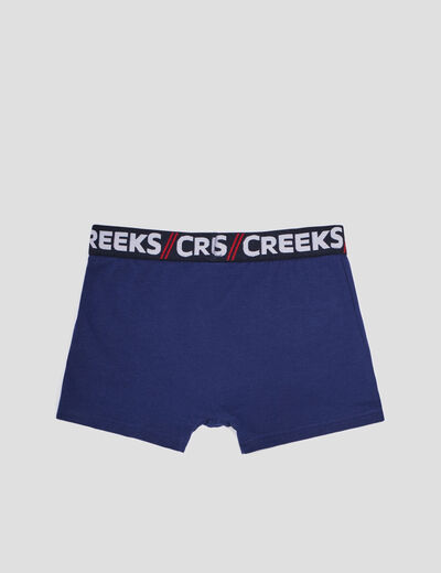 Lot 3 boxers coton Creeks bleu homme