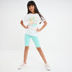 Ensemble 2 pièces avec cycliste coton blanc fille