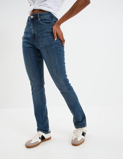 Jeans slim taille haute denim dirty femme