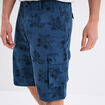 Bermuda cargo coton bleu foncé homme